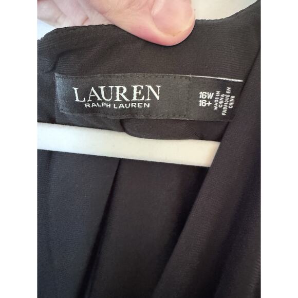 Lauren Ralph Lauren Women's Jersey Long-Sleeve Dress Lined Black Size 16W - Picture 3 of 11